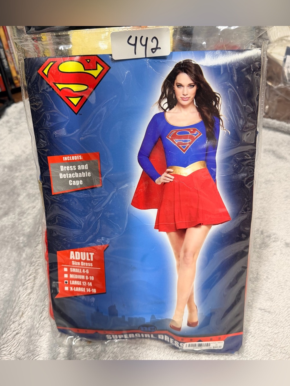 Licensed Supergirl-Inspired Kids Superhero Dress in Blue and Red